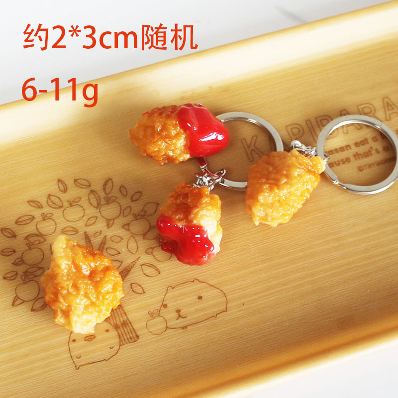 Funny Fried Chicken Keychain – Imitation Food Keyring For Backpacks & Bags - View #9