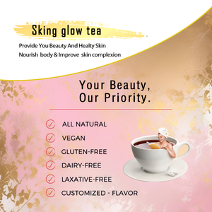 Personnalisé <span class=keywords><strong>OEMD</strong></span> ODM Herbal peau blanchissant 28 jours détox glow tea beauty tea - Product Image 5