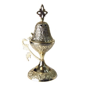 Nouveau brûleur d'encens élégant, finition nickel brillant, brûleur de bakhoor, tendance, forme personnalisée pour la décoration de table - Product Image 1