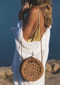 Nouveau design 2024 sac à cône creux panier en rotin sacs à main de rangement pour femmes - Product Image 4