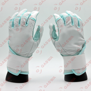 ถุงมือเบสบอลผสมสีขาวและมิ้นท์ถุงมือตีเบสบอลผู้ชายและผู้หญิงทำจากหนังซอฟต์บอล - Product Image 1