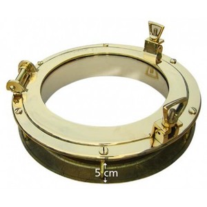 Hublot maritime antique fenêtre rectangulaire en verre bateau nautique/bateau décor avec hublot ovale en laiton matériel marin - Product Image 6