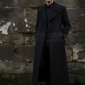 Abrigo Largo para Hombre de Estilo Clásico, Hecho Profesionalmente, Ropa de Moda Urbana - Product Image 4