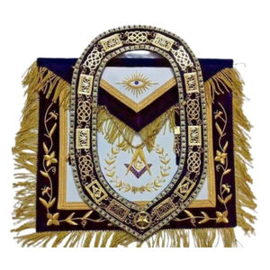 NUEVO MASONIC RSM PAST THRICE ILLUSTRIOUS MASTER DELANTAL PÚRPURA HSE - Product Image 4