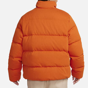 OEM Daily <b>Men's</b> Winter Puffer <b>Jacket</b> 100% Polyester Ripstop Bubble with Hooded High Collar Custom Logo Windproof Canvas Fabric - Product Image 2