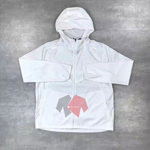 ชุดวอร์มผ้าฝ้ายและโพลีเอสเตอร์ระบายอากาศสำหรับผู้ชายมีซิปออกแบบโลโก้ได้ตามต้องการ - Product Image 1