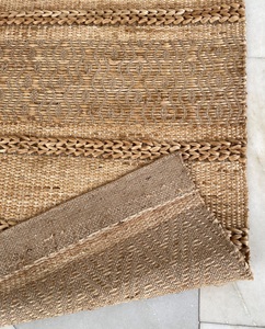 Tissé Antidérapant Rayé Léger De Luxe Design Moderne Jute Tapis Fait Main pour Chambre Salle À Manger et Bureau - Product Image 2
