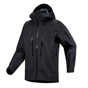 Chaqueta de esquí ligera de 3 capas con forro duro para hombre, logotipo personalizado, impermeable, transpirable, con capucha de alto rendimiento para exteriores - Product Image 2