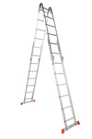 Échelle pliante multifonction en alliage d'aluminium de conception européenne Elbe Endustri, capacité de charge de 150 kg, 8 pieds de hauteur, escalier d'entrepôt extensible