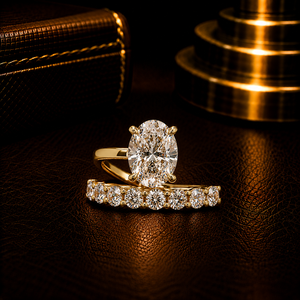 Anillo de Compromiso de Lujo de Oro Puro de 14K con Diamante Cultivado en Laboratorio de Corte Ovalado de 2.00CT, Certificado por IGI, Anillo de Boda, Joyería - Product Image 1