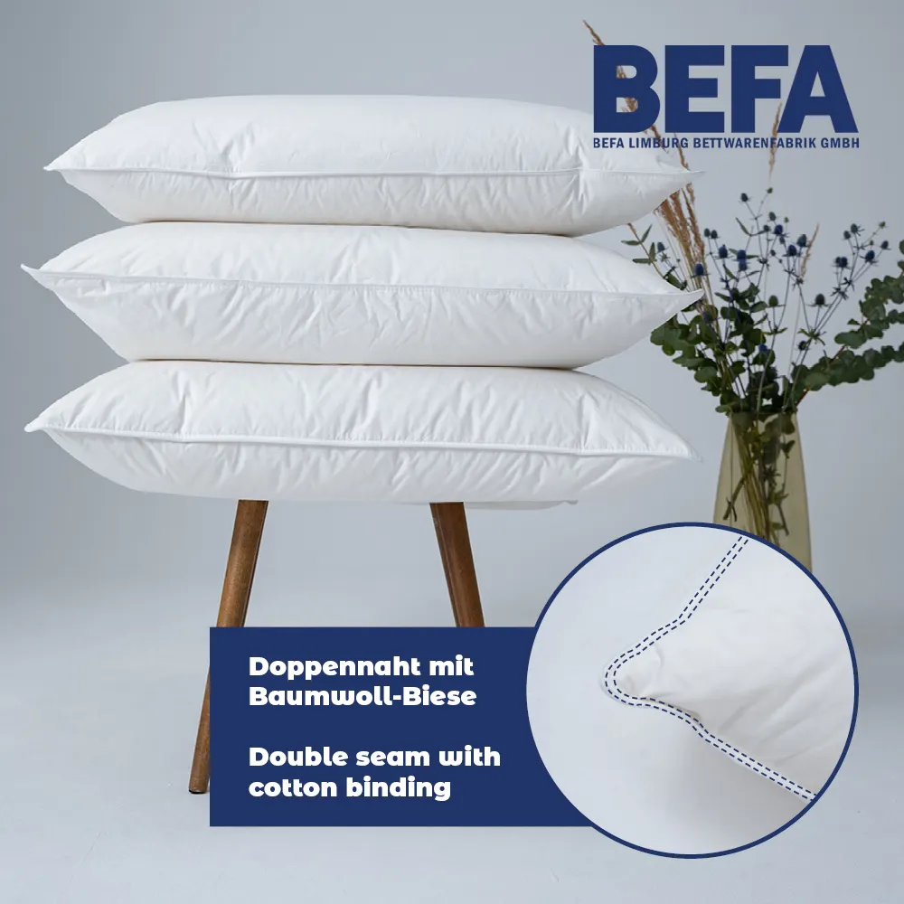 Soft Home Hotel Sleeping Featherpillow Material 100% cotton Filling 100% Feather 50x70 Made in Germany