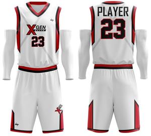 Uniformes de baloncesto para hombre de verano de alta calidad al por mayor RTS conjuntos de tela transpirable de secado rápido personalizables con diseño impreso - Product Image 3