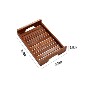 ถาดเสิร์ฟทำจากไม้ทำมือสำหรับทำกาแฟผลไม้น้ำวัสดุทองเหลืองคุณภาพสูงสำหรับใช้ในบ้าน - Product Image 6