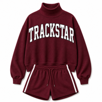 Ensemble short deux pièces oversize à col montant pour femme Style TS-SET-055 Trackstar OEM Private Label
