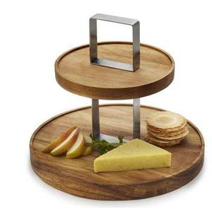 Soporte de postre de boda de forma y tamaño personalizados en la India Soporte de pastel de hierro y madera de calidad superior Soporte de exhibición de nuevo diseño - Product Image 2