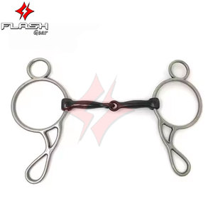 Haute qualité sur mesure Korsteel acier inoxydable tire-bouchon bouche pleine joue Snaffle Bit Western Dutch Gag Bit culotte allemande - Product Image 5