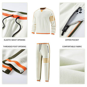 ชุดวอร์มสีพื้นสำหรับผู้ชายชุดวอร์มเข้ารูประบายอากาศได้ดีพิมพ์โลโก้ได้ตามต้องการ - Product Image 6