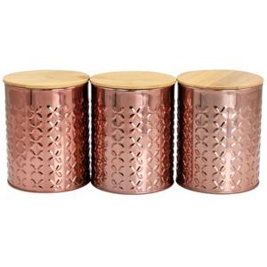 Đồng nhà bếp Canister Set tái sử dụng kim loại đa năng lưu trữ hộp thùng với nắp tre chất lượng tốt hình chữ nhật lọ container - Product Image 1