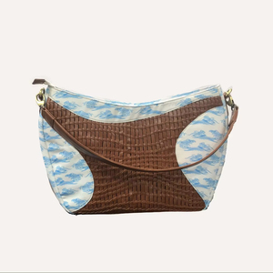 Bolso de mano Vintage de moda de lujo para mujer, espacioso, de tamaño mediano, de cuero genuino, con múltiples compartimentos, hecho a mano, impreso, poliéster elegante - Product Image 1