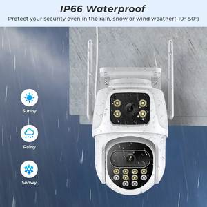 Pantalla dual y lente dual <span class=keywords><strong>Wifi</strong></span> Survalance Cámara Color Visión nocturna Ai Seguimiento automático Nube Cámara de seguridad inalámbrica para exteriores - Product Image 4