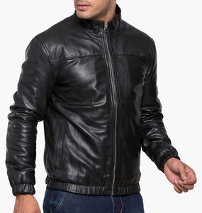 New Arrival High Quality Sheep Skin Long <b>Thin</b> Hooded Men's Fashion Leather <b>Jacket</b> Custom Logo Design <b>Waterproof</b> Breathable - Product Image 3