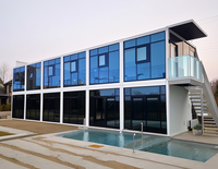 Bâtiment de bureau modulaire préfabriqué en acier, grande structure en verre, design de luxe, style chinois, écologique, étanche