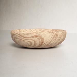 Bol de service en bois fabriqué à la main avec bol en bois décoratif élégant et élégant naturel pour table à manger cadeau de salon - Product Image 1