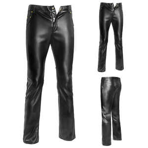 Pantalon en cuir de motard vintage pour hommes de haute qualité classique élégant confortable Durable Rock moto porter respirant - Product Image 6