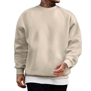 Sudaderas holgadas de cuello redondo personalizadas 100% algodón básico sudaderas de hombre de manga completa servicio OEM diseño ropa deportiva - Product Image 1