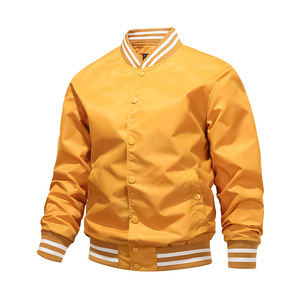 Veste unisexe de haute qualité à col montant personnalisé coupe-vent de sport de printemps vestes universitaires vierges en gros Style High Street - Product Image 2