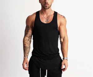 Camiseta sin mangas de gimnasio para hombre de alta calidad, ropa deportiva de secado rápido hecha en Pakistán, estilo de Camiseta deportiva de Color sólido - Product Image 6