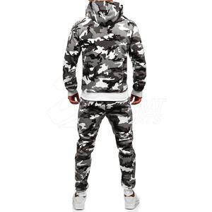 Ensembles de survêtements pour hommes grande taille personnalisés, respirants, en coton écologique, à capuche, coupe-vent, design imprimé personnalisé pour l'hiver - Product Image 4