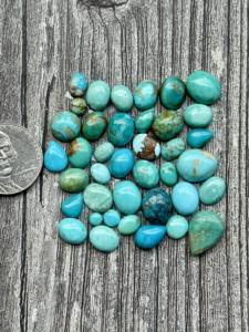 Kingman royston หินเทอร์ควอเตอร์สีขาวผสมทรงหลวมอัญมณีสำหรับทำเครื่องประดับงานหัตถกรรมช่างฝีมือ - Product Image 4