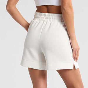 Wholesale Women's 100% Cotton French Terry Solid Knitted Breathable Summer Waist <b>Thigh</b> Length Bottom Hem Customized Jogging - Product Image 2