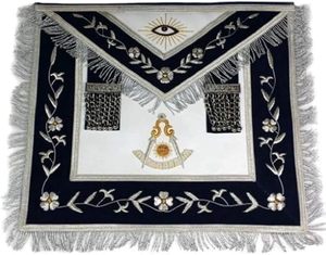 Tablier maçonnique fait à la main avec collier ensemble insignes de franc-maçon pour cérémonie Lodge porter uniforme équipement commande en gros approvisionnement - Product Image 6