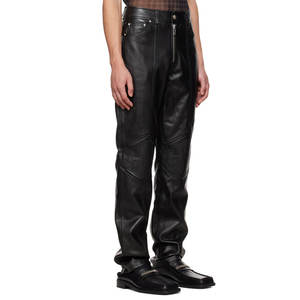 กางเกงหนังสำหรับผู้ชายทรงสลิมฟิตแบบลำลองมีกระดุมต่ำดีไซน์น้ำหนักเบาราคาสมเหตุสมผล - Product Image 6