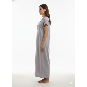 Camisón Largo de Spandex Tejido para Mujer con Bolsillo Lateral y Tela Transpirable - Cómodo para Uso Diario - Product Image 4