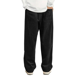 กางเกงวอร์มสำหรับผู้ชายกางเกงวิ่งขาตรงสีพื้นพิมพ์ลายสำหรับฤดูหนาว - Product Image 3