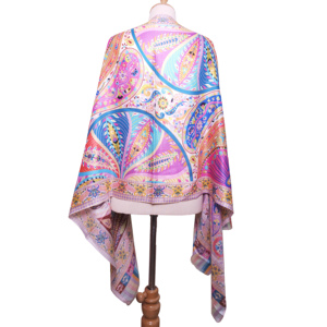 Patrón de diseñador Sedoso Ligero Pashmina Chal Personalizable Impreso digital Bambú Verano Longitud larga Accesorio de moda Tradicional - Product Image 2