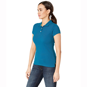 Venta caliente 220gsm algodón mujeres para camisetas de polo nuevo diseño personalizado con LOGOTIPO personalizado Casual patrón sólido - Product Image 2