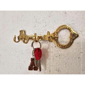 Ganchos para llaves de latón antiguo hechos a mano con detalles Vintage para decoración rústica y de granja o ecléctica del hogar - Product Image 5