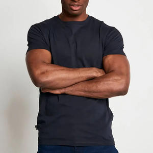 Haute Performance Gym 100% Coton T-shirt Stock Hommes À Manches Courtes Compression Workout Tee À Séchage Rapide Polyester Spandex - Product Image 1