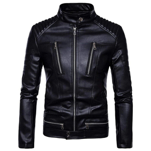 Meilleures ventes Veste en cuir décontractée coupe ajustée pour homme Veste d'hiver pour homme Design personnalisé et logo à fermeture éclair complète - Product Image 4