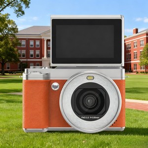 กล้องดิจิตอลสำหรับนักเรียน หน้าจอพลิกได้ เซ็นเซอร์ CMOS 5K 80MP แบตเตอรี่ลิเธียม ซูมออปติคอล 17x-30x พร้อมระบบกันสั่นภาพ รองรับ SD การ์ด - Product Image 2