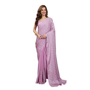 Trendmalls Chemisier sans couture pour femmes pièce en mousseline de soie Siroski K1150-Pink travail-vêtements indiens et pakistanais prix de gros - Product Image 1