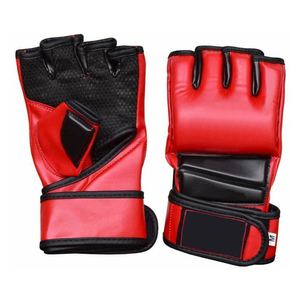 Guantes de MMA para Adultos, Medios Dedos, Material PU Resistente, Absorben la Humedad, Cierre de Gancho y Bucle, Unisex, Protección y Comodidad para el Gimnasio - Product Image 1