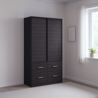 Armoire à vêtements moderne à 2 portes coulissantes en bois, prix d'usine, montage facile, couleur personnalisable, pour atelier, salle à manger, salon, salle de sport