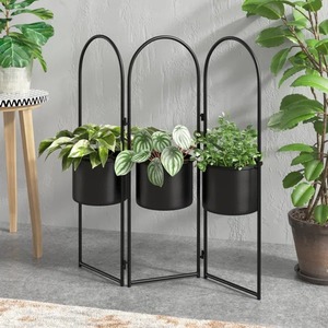 Maceta de metal de moda en elegantes tonos dorados y negros, perfecta para exhibición de plantas en interiores y exteriores y decoración moderna - Product Image 4