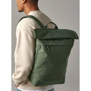 Simplicity <b>Roll</b>-Top Recycled Sustainable <b>Backpack</b> Promotional Merchandising - Product Image 3