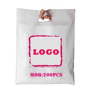 Biodegradables ตายตัดถุงบรรจุภัณฑ์โลโก้ที่กำหนดเองช้อปปิ้งถุงพลาสติกเสื้อผ้า - Product Image 5